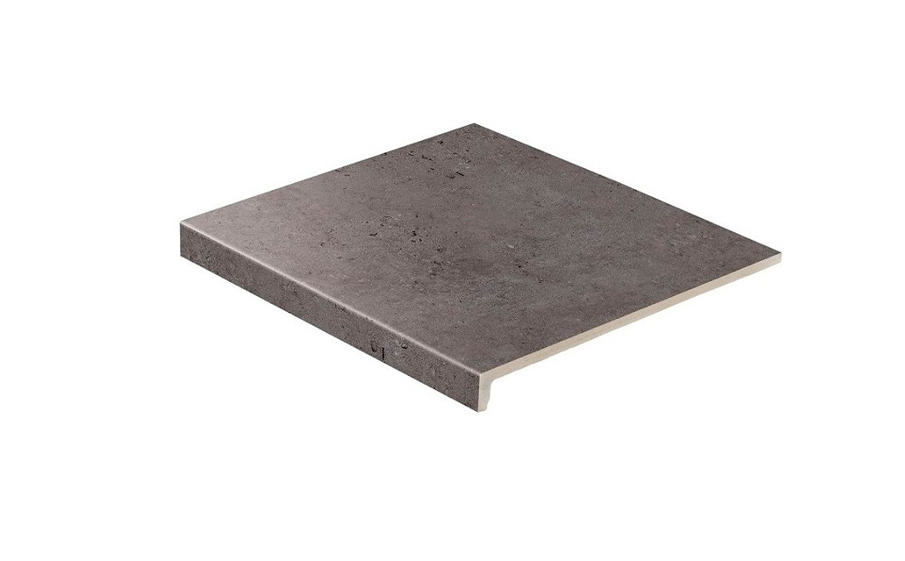 Клинкерная ступень прямоугольная рядовая Stroeher Loftstufe Gravel Blend 963 black 294х340х35х11 мм