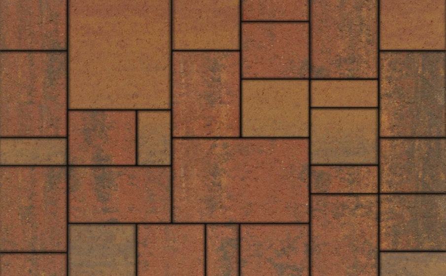 Плитка тротуарная Мюнхен Б.2.Фсм.6 листопад гладкий арабская ночь, комплект 4 шт, толщина 60 мм