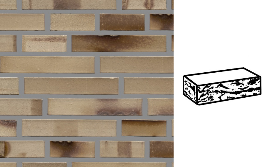 Кирпич клинкерный Muhr 36 KS Silbergrau nuanciert Kohle Spezial готик, 290*90*52 мм