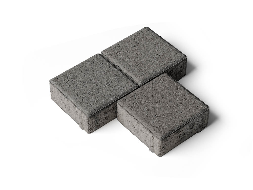 Плитка тротуарная Квадрат А.3.К.4 стандарт гладкий черный, 100*100*40 мм 