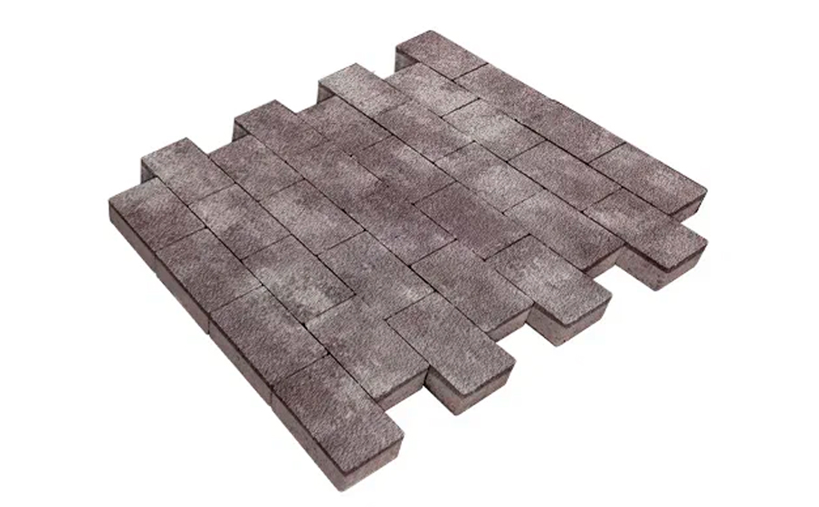 Плитка тротуарная SteinRus, Бельпассо Медио Б.10(Б).П.8, Native, ColorMix Мокко, 225*150*80 мм