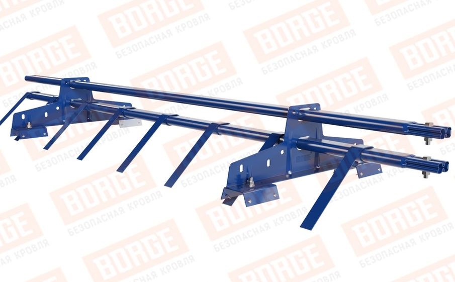 Снегозадержатель трубчатый Borge для профнастила H-60, H-75 оцинкованный RAL 5005, 1,5 м