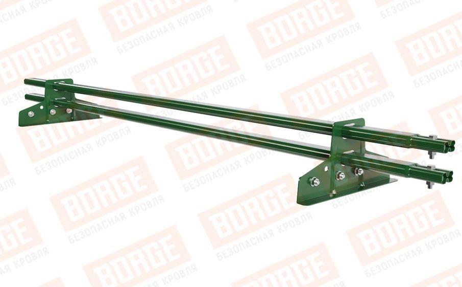 Снегозадержатель трубчатый Borge для фальцевой кровли оцинкованный RAL 6002, 1,5 м