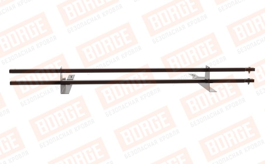 Снегозадержатель трубчатый Borge для кровли из композитной черепицы оцинкованный RAL 8017, 1,5 м