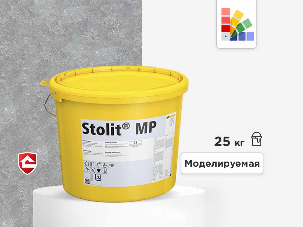 Акриловая штукатурка Stolit MP, моделируемая, белая, 25 кг