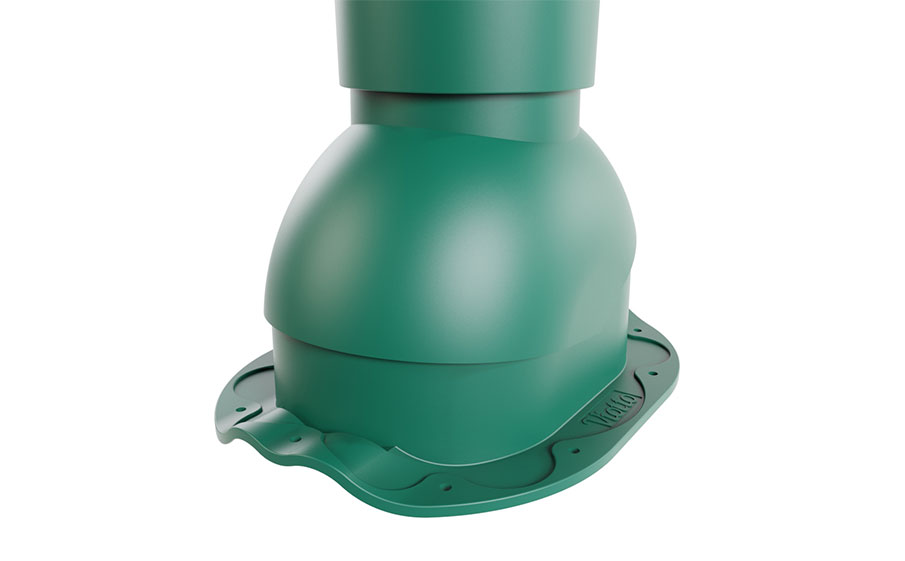 Труба вентиляционная Viotto для металлочерепицы Finnera d=110 мм утепленная, RAL 6005 зеленый