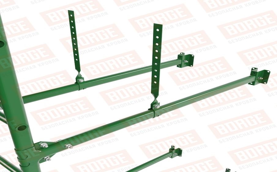 Лестница фасадная Borge (верхняя секция) оцинкованная RAL 6002, 1,8 м