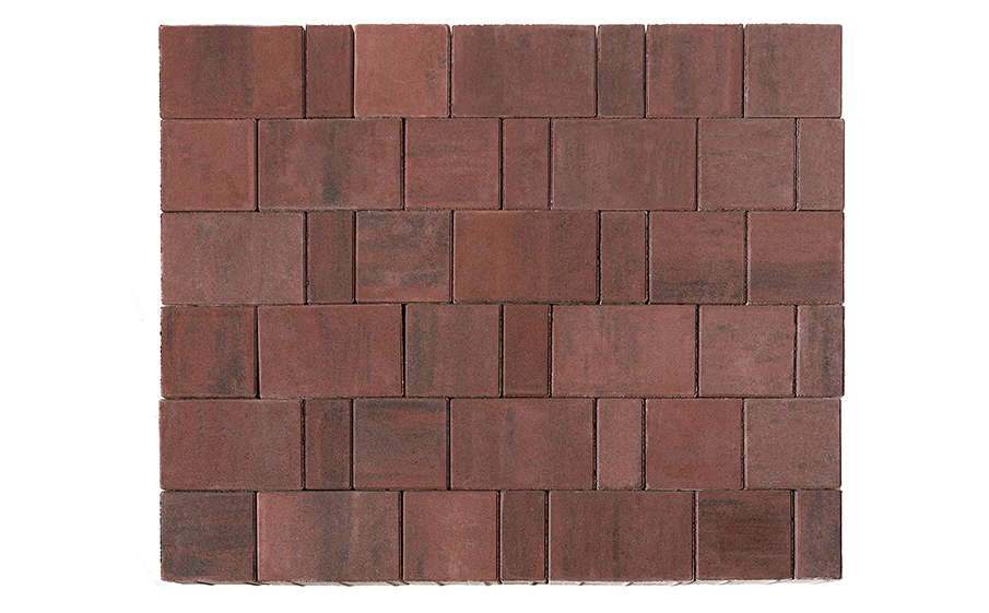 Плитка тротуарная BRAER Старый город Ландхаус Color Mix Закат, толщина 60 мм