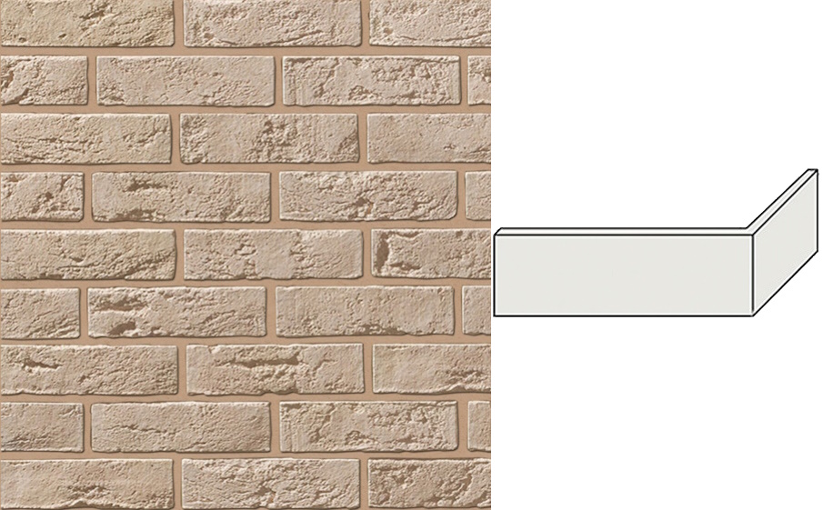 Декоративный кирпич Leonardo Stone угловой элемент Бремен 191/80*65*11 мм 404