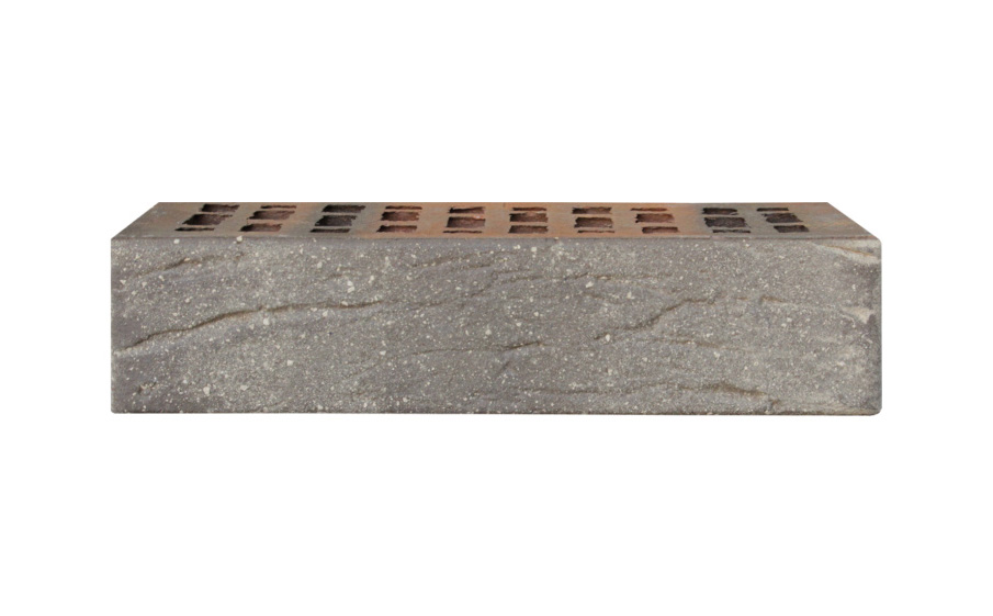 Кирпич облицовочный пустотелый ЛСР, красный флэш ультра с пепельной посыпкой, рустик, 250*120*65 мм