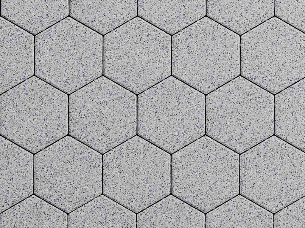 Плитка тротуарная Соты Б.3.Ш.8 стоунмикс белый с черным, 115*115*115*115*115*115*80 мм