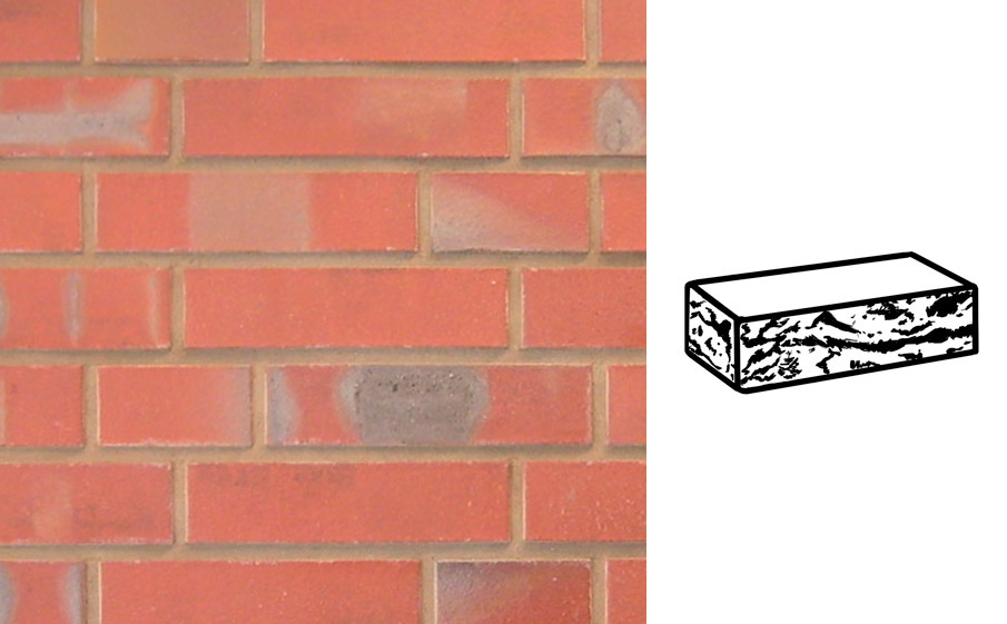 Кирпич клинкерный Muhr 03 K Naturrot Kohle готик, 240*55*71 мм