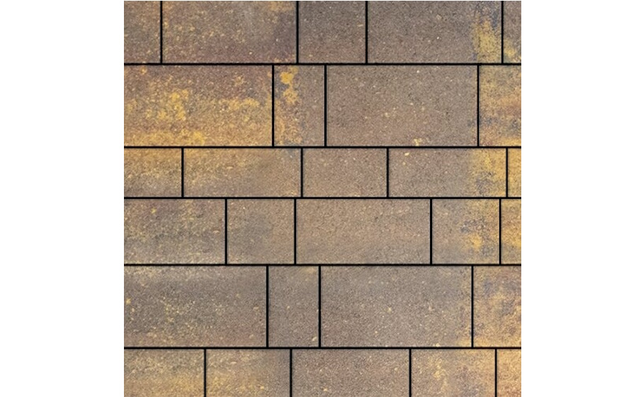 Плитка тротуарная SteinRus Инсбрук Тироль Б.4.Псм.6 гладкая, ColorMix Тоскана, толщина 60 мм