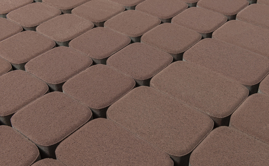 Плитка тротуарная BRAER Классико Дуо винный, 115/172*115*40 мм