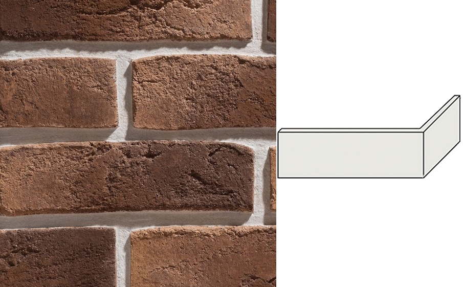 Декоративный кирпич Leonardo Stone угловой элемент Дижон 220/110*70*14 мм 440