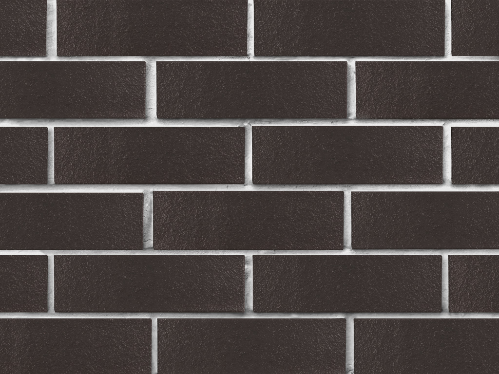 Кирпич клинкерный ЛСР Рейкьявик черный ангоб глянцевый гладкий, 250*85*65 мм