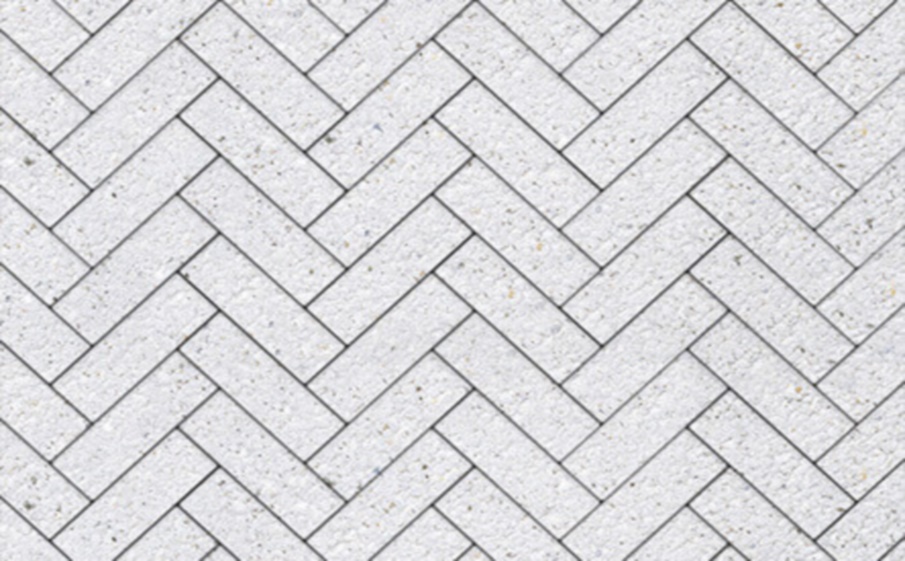 Плитка тротуарная Паркет Б.16.Псм.8 стоунмикс белый, комплект 6 шт, толщина 80 мм