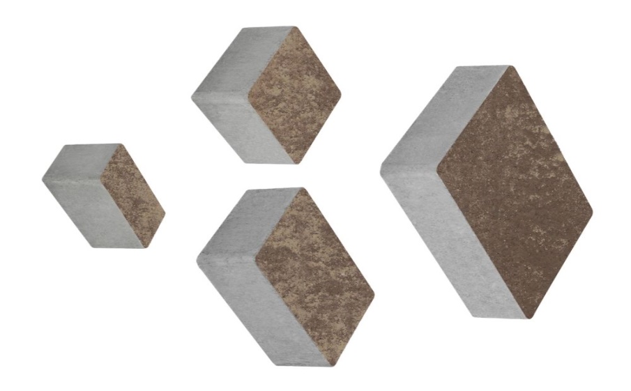 Плитка тротуарная Мюнхен Б.2.Фсм.6 листопад гладкий хаски, комплект 4 шт, толщина 60 мм