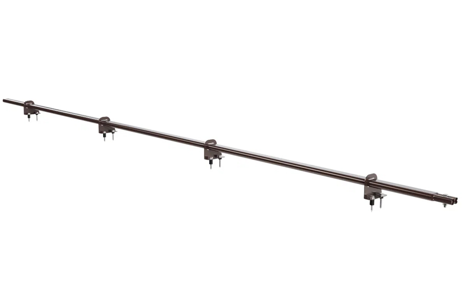 Снегозадержатель однотрубчатый Borge для кровли из металлочерепицы оцинкованный RAL 8017 matt, 3 м