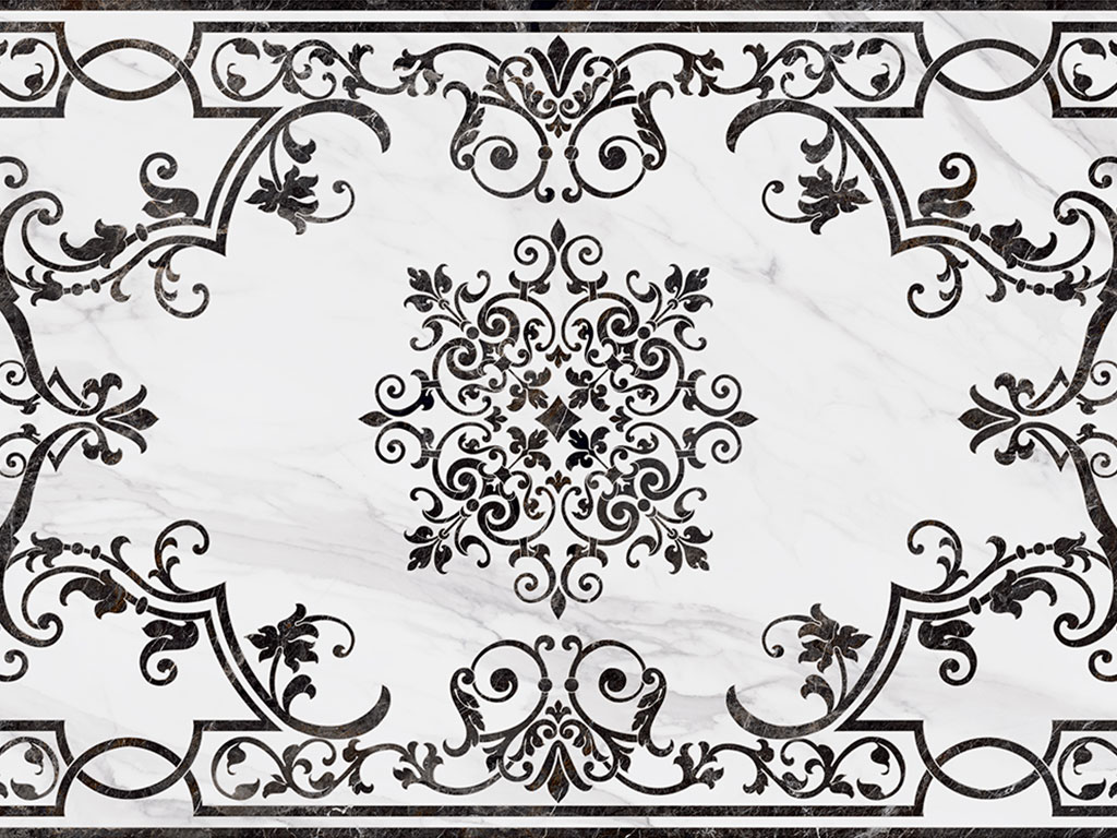 Керамогранит KERAMA MARAZZI Монте Тиберио белый декорированный лаппатированный обрезной, 1195*1195*9 мм