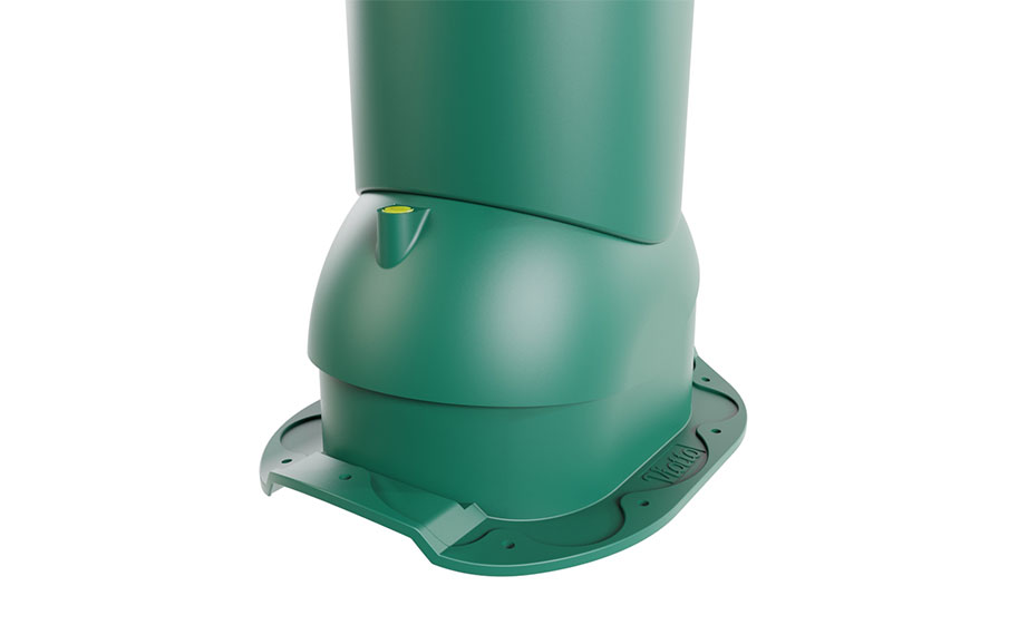Труба вентиляционная Viotto для металлочерепицы Адаманте d=150 мм утепленная, RAL 6005 зеленый
