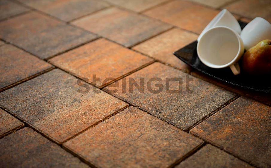 Плитка тротуарная Steingot Color Mix, Новый город, Штайн Бронз, толщина 60 мм