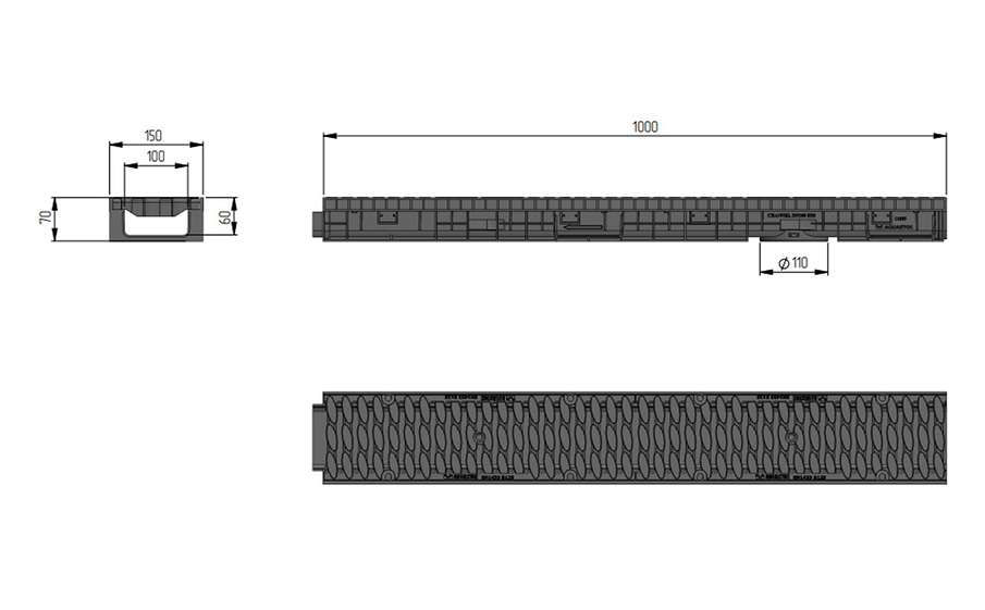 Дренажная система AQUASTOK Master DN100 класс B125