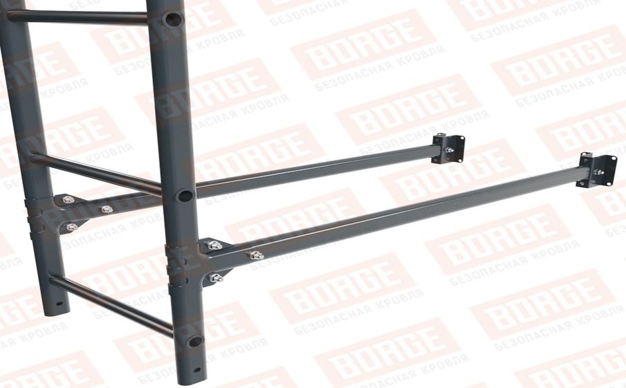 Лестница фасадная Borge (нижняя секция) оцинкованная RAL 7016, 2,7 м