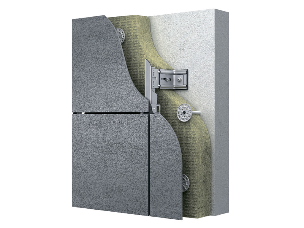 Подсистема НФС КРАСПАН для керамогранита, крепление видимым способом