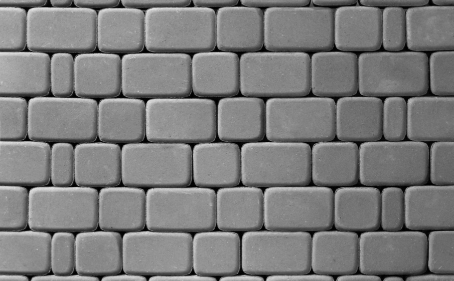 Плитка тротуарная Классико А.1.КО.4 стандарт гладкий серый, комплект 2 шт, толщина 40 мм