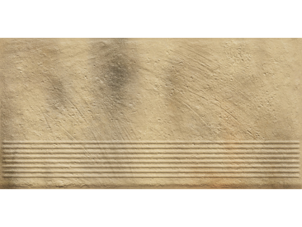 Клинкерная ступень с насечками Paradyz Eremite, Sand, 600*300*8,5 мм