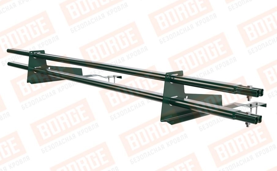 Снегозадержатель трубчатый Borge для черепичной кровли оцинкованный RAL 6005, 1,5 м