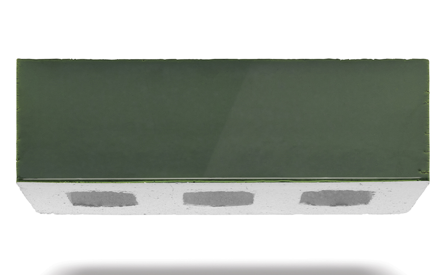 Глазурованный кирпич S.Anselmo Dark green, 215*102*65 мм