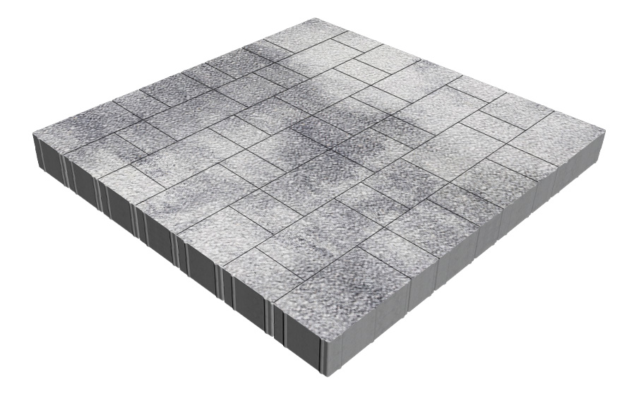 Плитка тротуарная SteinRus Новый город Рид В.8.Псм.8, Old-age, Монохром, толщина 80 мм