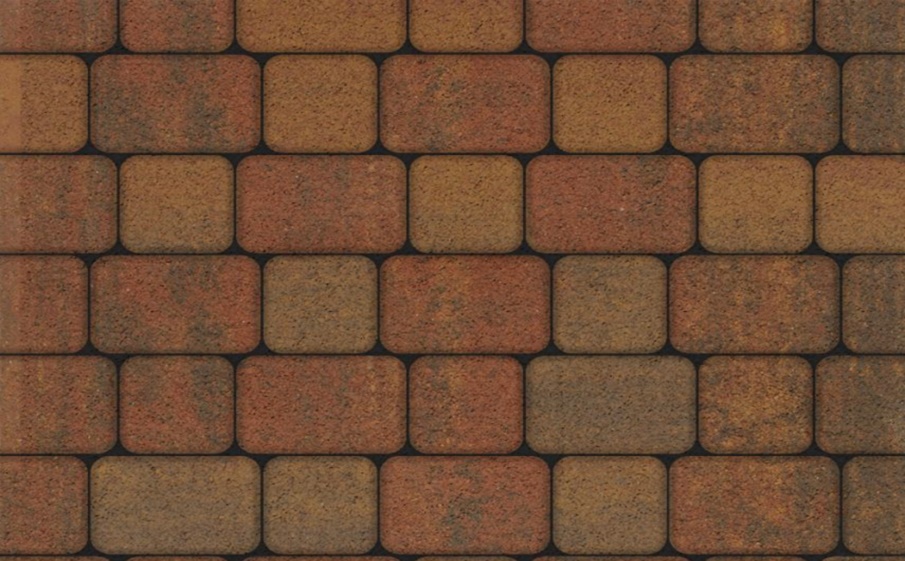 Плитка тротуарная Классико А.1.КО.4 листопад гранит арабская ночь, комплект 2 шт, толщина 40 мм