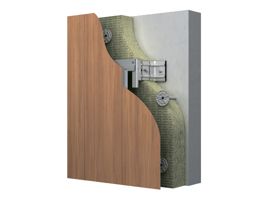 Подсистема НФС КРАСПАН для металлических панелей, крепление скрытым способом