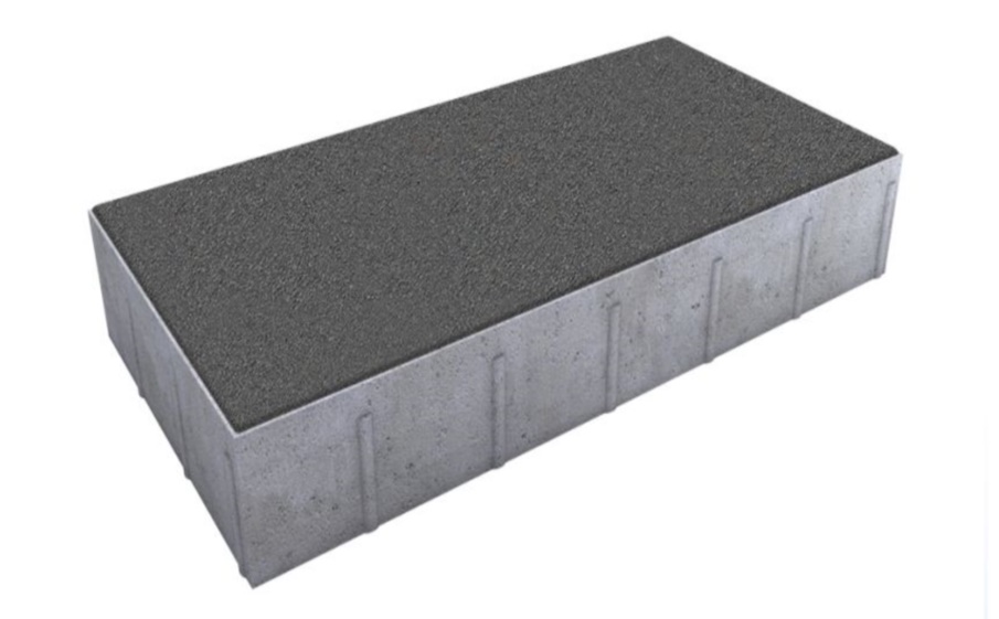 Плитка тротуарная Прямоугольник Б.5.П.6 стандарт гладкий серый, 600*300*60 мм