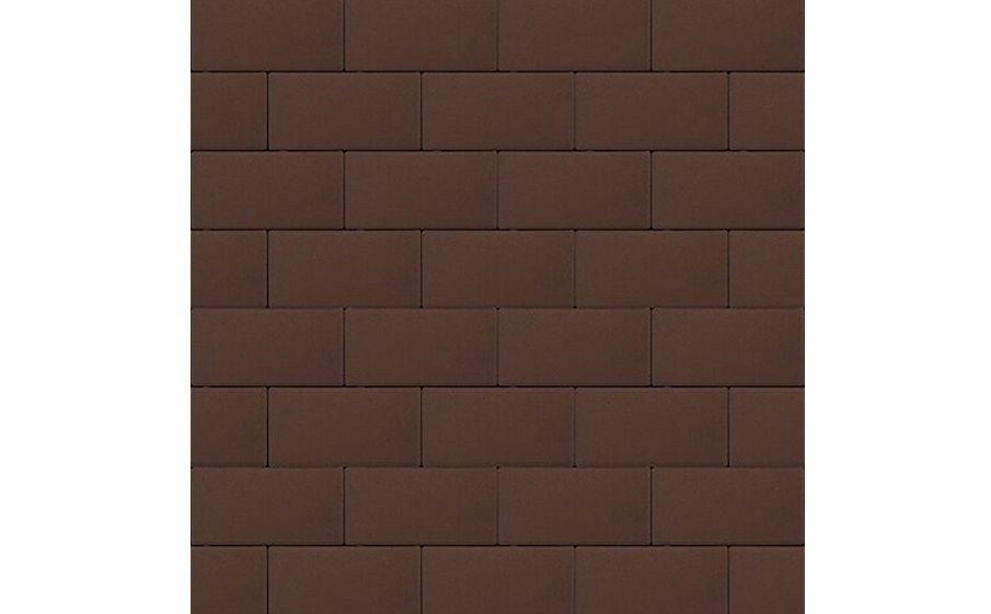 Плитка тротуарная SteinRus Прямоугольник А.6.П.4 гладкая, коричневый, 200*100*40 мм
