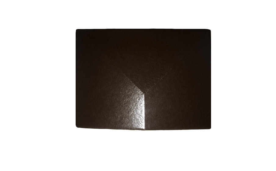 Клинкерный заборный элемент завершающий Terca Donkerbruin темно-коричневый глазурованный, 105*150*30 мм