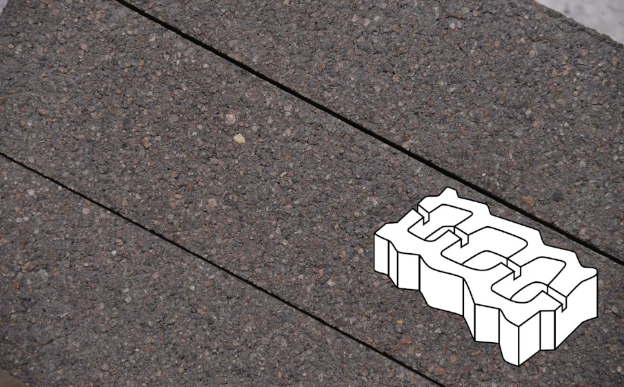 Плитка тротуарная Готика Premium Silver, Газонная решетка Б.4.ГР.8, №13, 450*225*80 мм