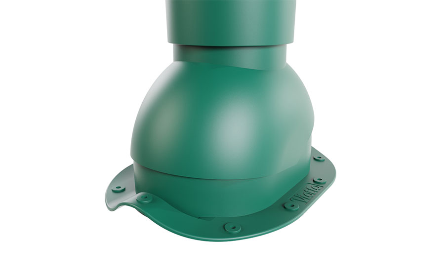 Труба вентиляционная Viotto для металлочерепицы Монтеррей d=110 мм утепленная, RAL 6005 зеленый