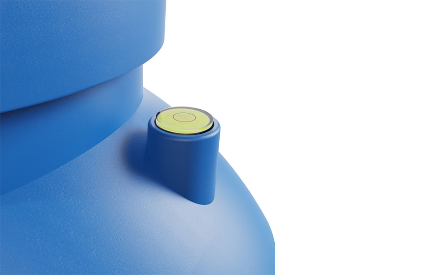 Роторная вентиляция Viotto с универсальным проходным элементом d=125 мм утепленная, RAL 5005 синий