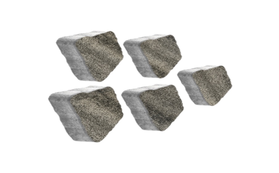 Плитка тротуарная Антик А.3.А.4 листопад гранит антрацит, комплект 5 шт, толщина 40 мм