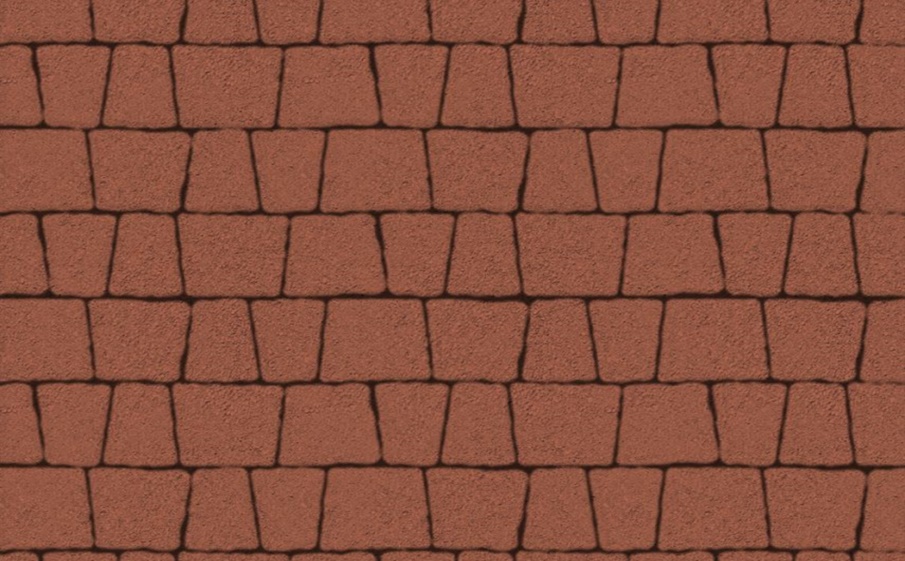 Плитка тротуарная Антик Б.3.А.6 стандарт гладкий красный, комплект 5 шт, толщина 60 мм