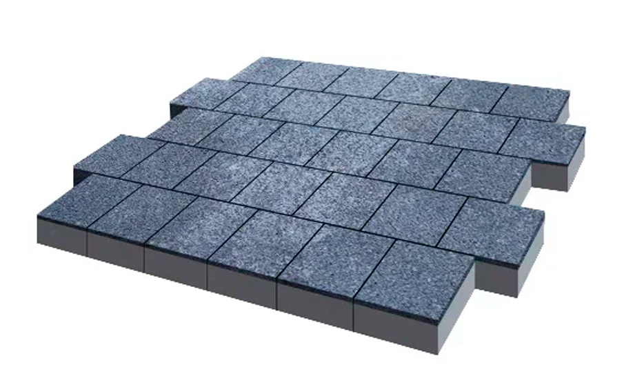 Плитка тротуарная SteinRus Валенсия Б.3.К.8, Backwash, Байкал, 300*300*80 мм