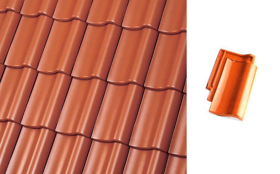 Керамическая черепица рядовая Roben Limburg красный ангоб
