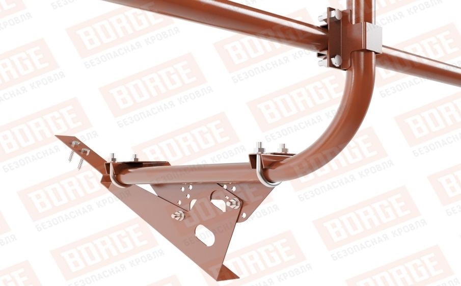 Кровельное ограждение Borge для черепичной кровли оцинкованное RAL 8004, 300*60 см