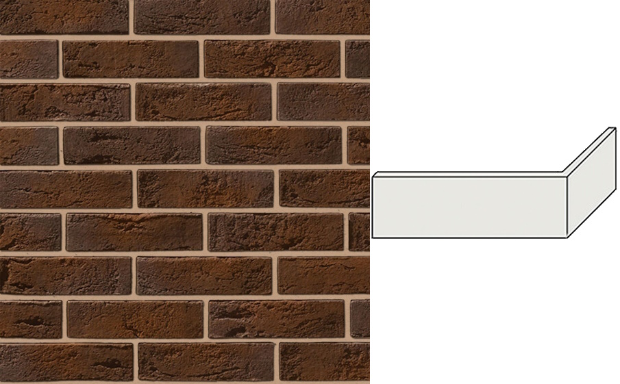 Декоративный кирпич Leonardo Stone угловой элемент Бремен 191/80*65*11 мм 443