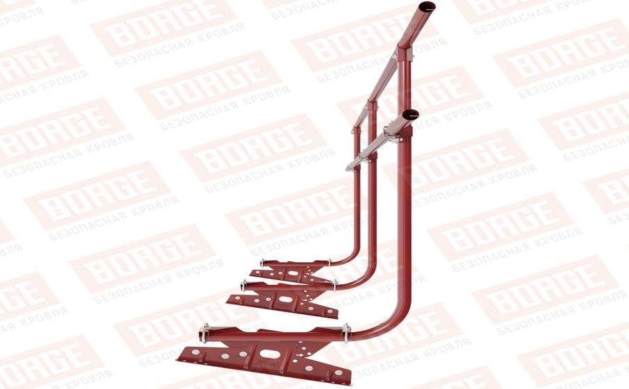 Кровельное ограждение Borge для фальцевой кровли оцинкованное RAL 3011, 300*120 см