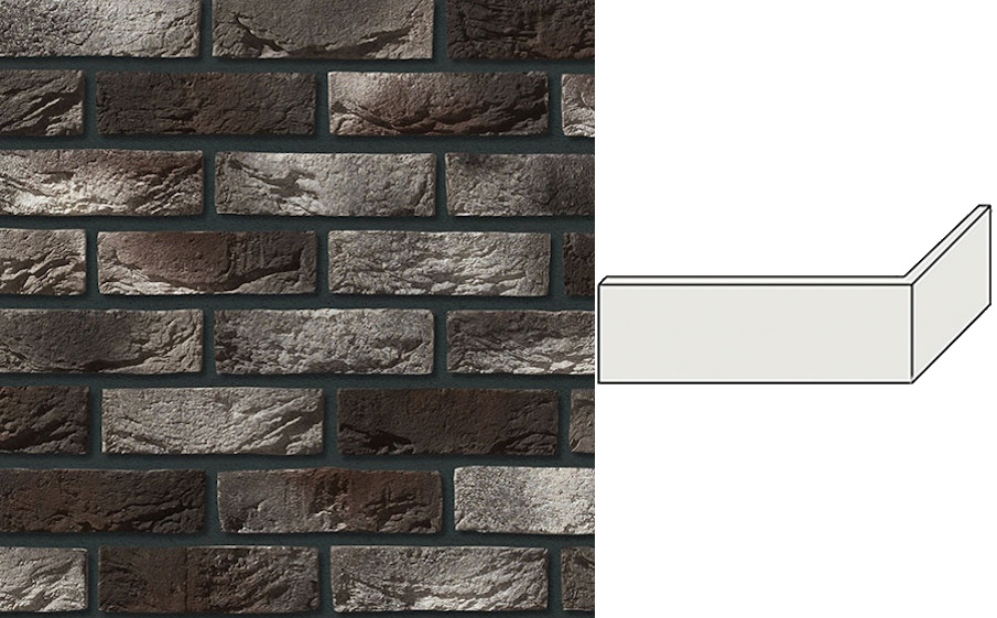Декоративный кирпич Leonardo Stone угловой элемент Авиньон 200/100*65*10 мм 465